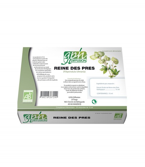 REINE DES PRÉS BIO 20 AMPOULES DE 15 ML