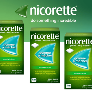 nicorette prix maroc : Chewing gum nicotine pour arrêter de fumer