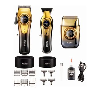 Kemei KM-8557 – Kit de coupe, finition et rasage