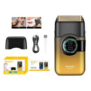 Kemei KM-T389 – Rasoir électrique à double lame flottante